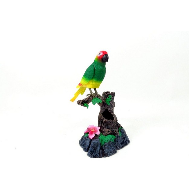 Insten Talking Parrot Toy Talking Bird Sculpture For Desk And D cor With Pen Holder