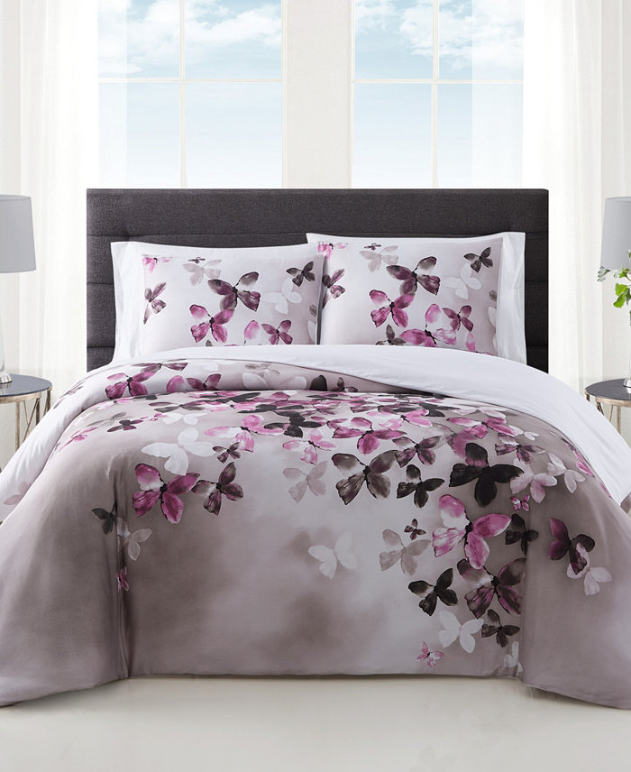 Vince Camuto Home Vince Camuto Lissara 3 Piece Duvet Set， Full Queen