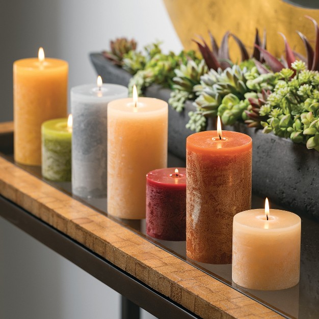 Sand Timber Pillar Candle scentless Clean burning Environmental Friendly