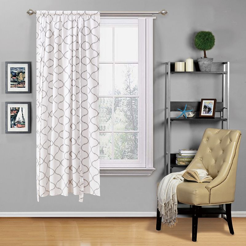 Kate Aurora Living Shabby Chic Trellis Quatrefoil Single Tie Up Window Curtain Shade