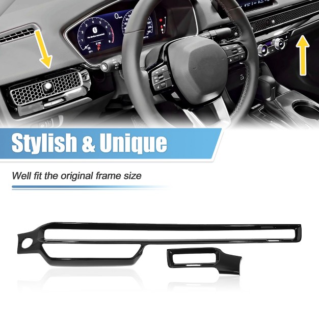 Unique Bargains Dashboard Center Console Cover Trims Left Air Outlet Frame For Honda Civic 11th