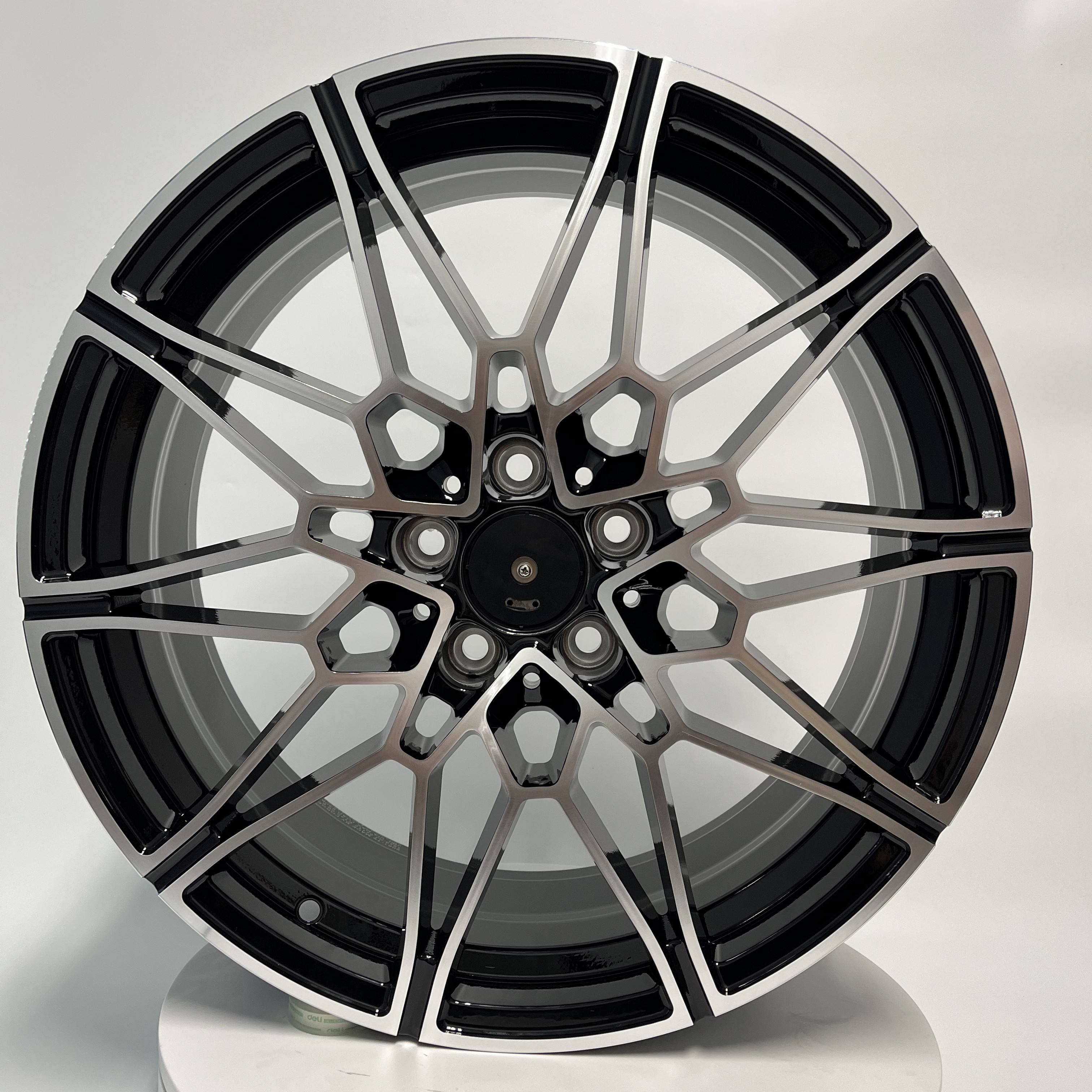 Scratch proof 19 Inch Passenger Car 1 Piece Style Forged oy Black Machined Drawing Racing Wheels Rims