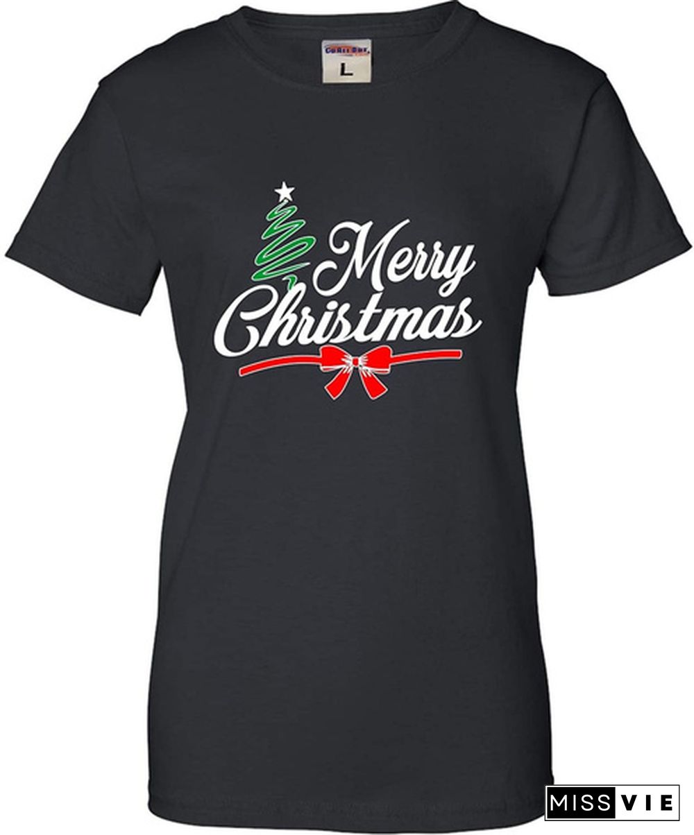 Go All Out Womens Merry Christmas Fashion T-Shirt