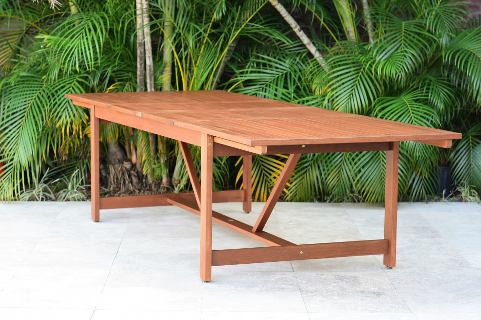 Amazonia Hardvard Extendable Patio Dining Set   Midcentury   Outdoor Dining Sets   by Amazonia  Houzz