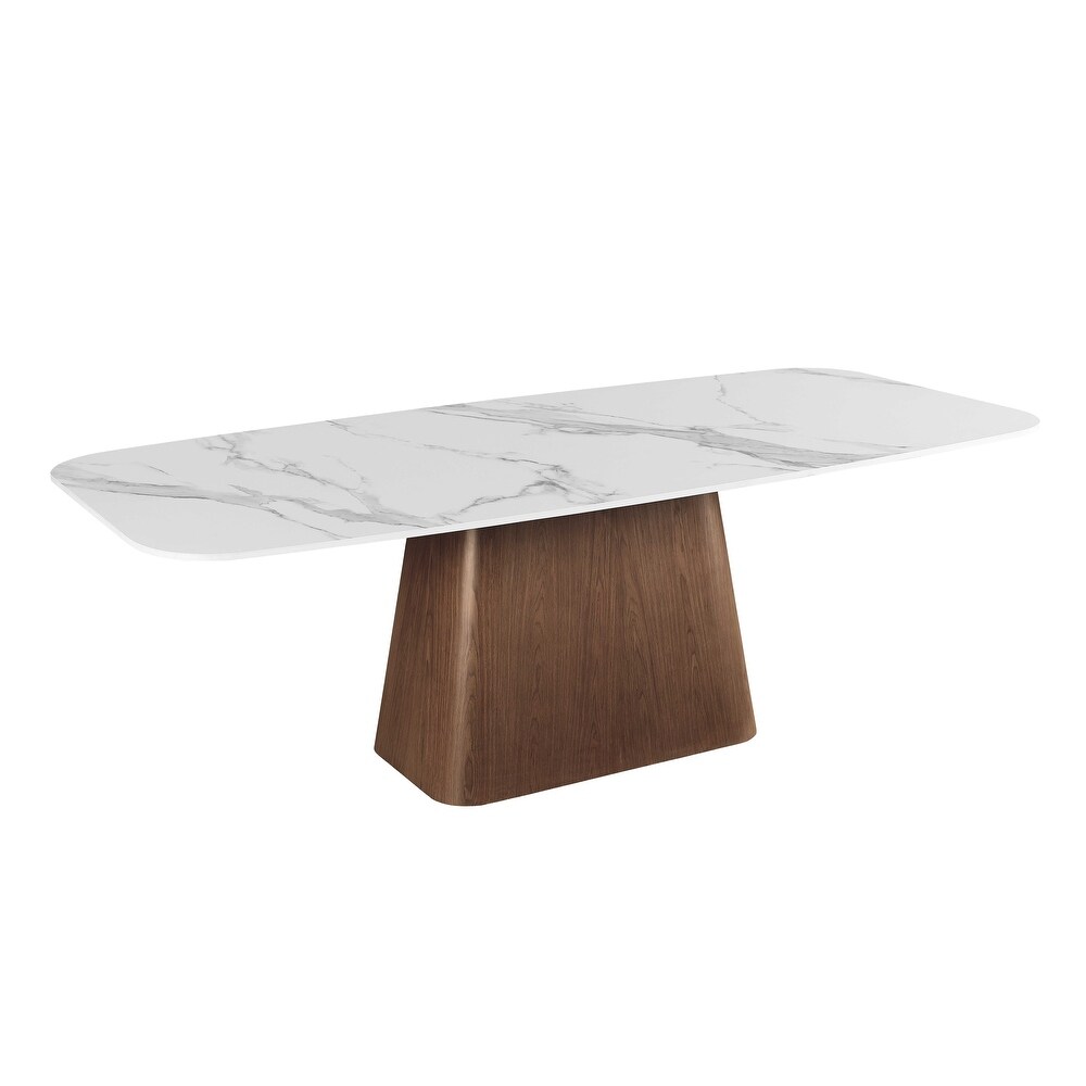 Somette Kenny Modern Marbleized Dining Table