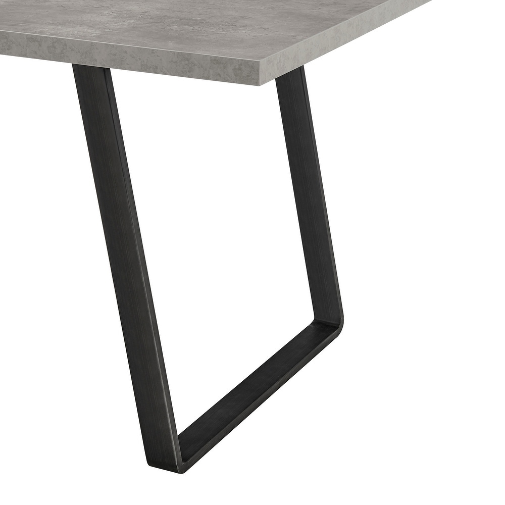 Coronado Rectangular Dining Table with Grey Cement Top