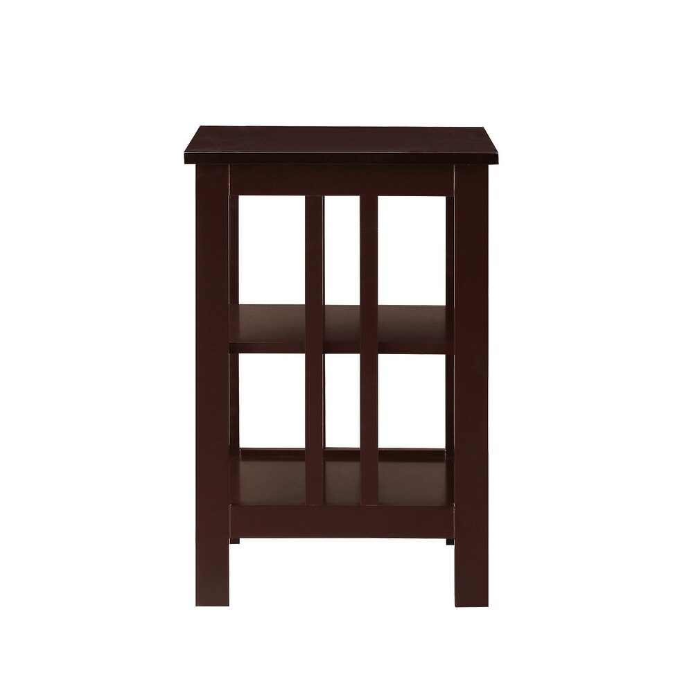 Convenience Concepts Mission End Table with Shelves