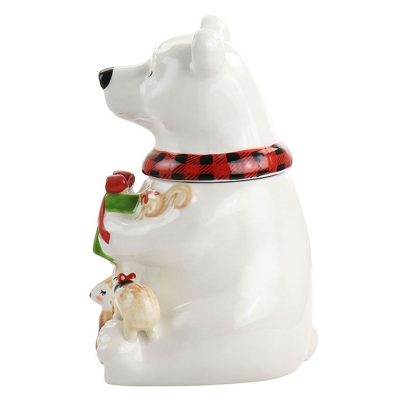 Gibson Home Polar Friend Durastone 8.5in  Holiday Cookie Jar