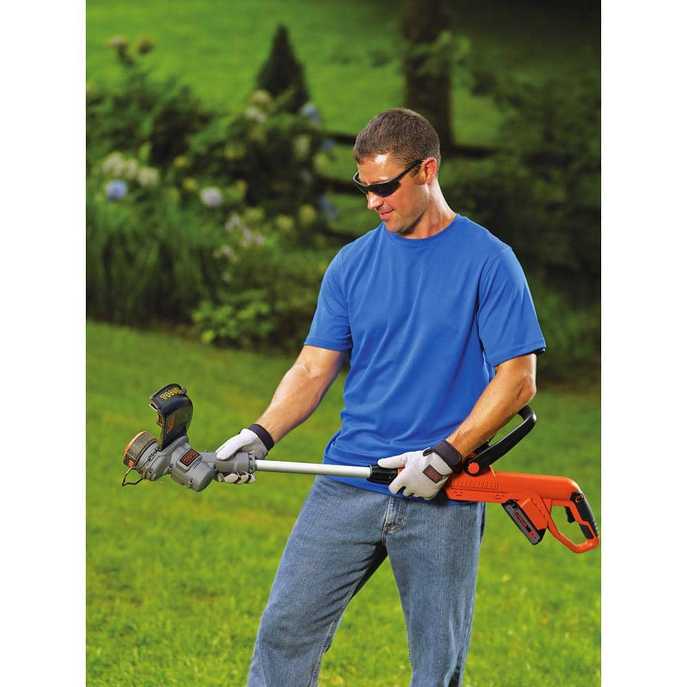 BLACK+DECKER 20V MAX Cordless Battery Powered 2-in-1 String Trimmer & Lawn Edger Kit with (1) 2Ah Battery & Charger LST300