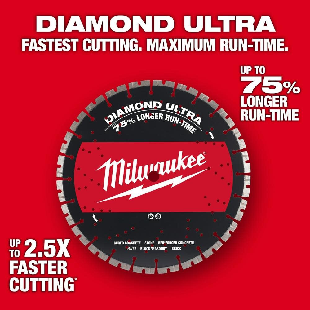 Milwaukee 14 in. Diamond Ultra Segmented Blade 49-93-7540 from Milwaukee