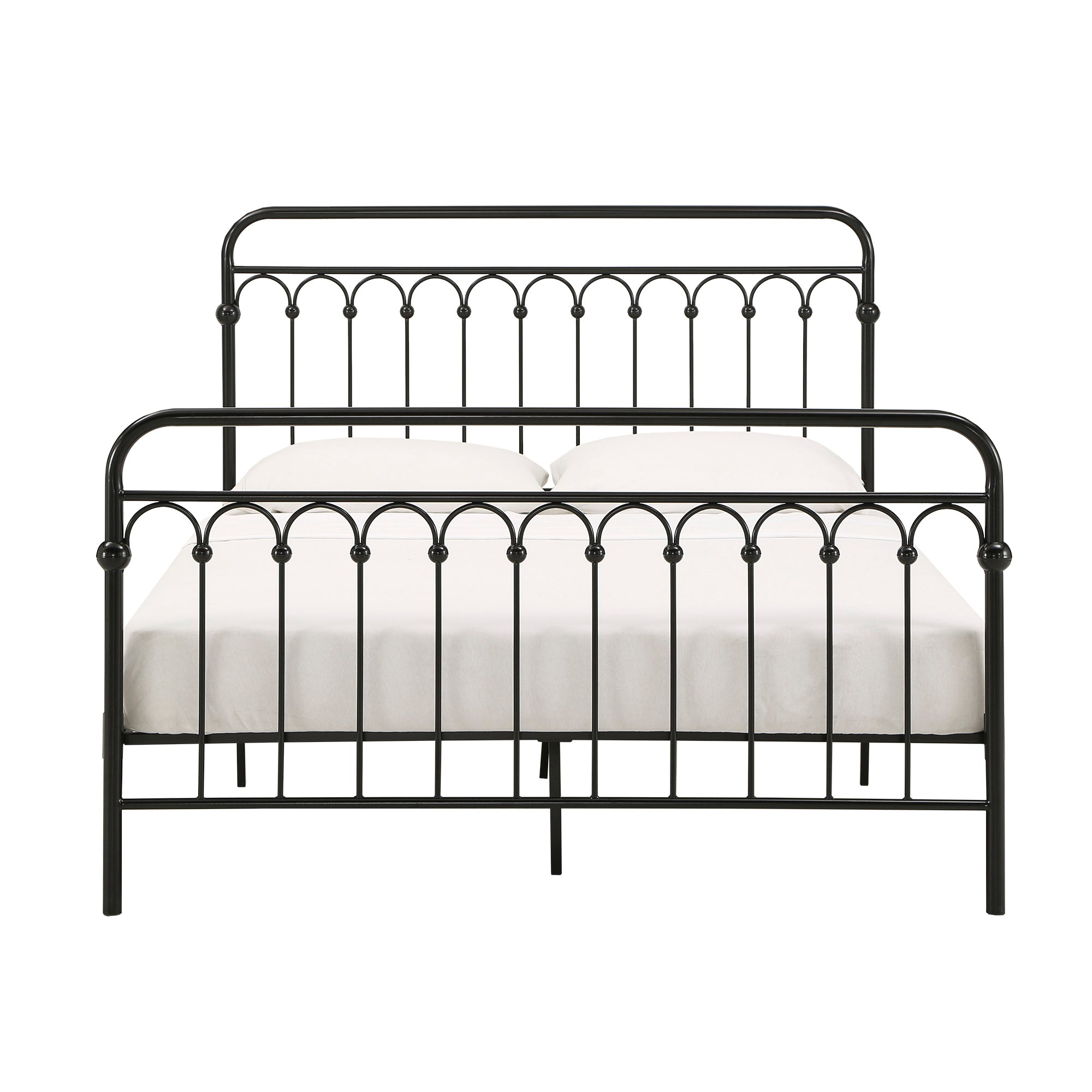 Weston Home Gabrielle Metal Arches Platform Queen Bed, Black