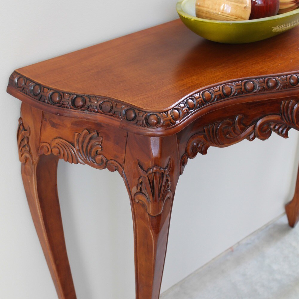 International Caravan Windsor Carved Console Table