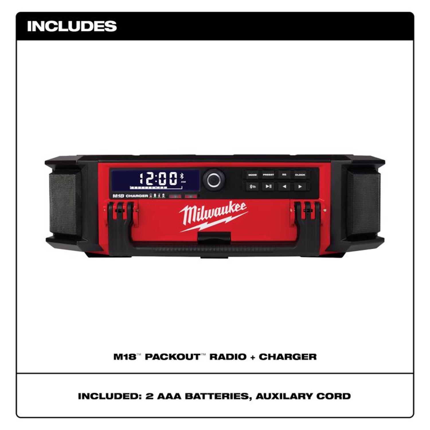 MW Packout Wireless Bluetooth Weather Resistant Radio + Charger