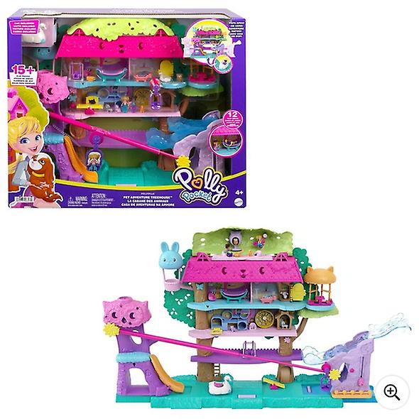 Polly pocket pet adventure treehouse playset and accessories