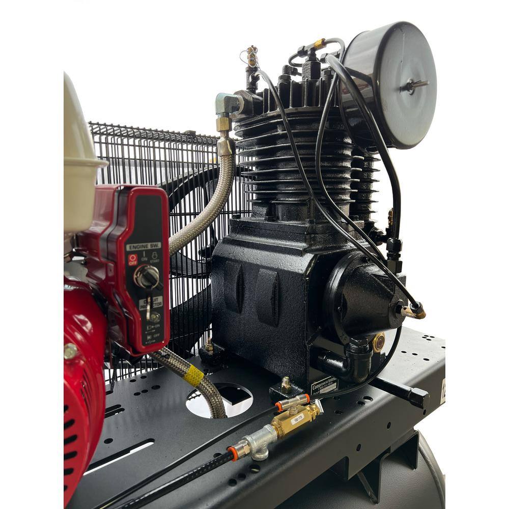 Industrial Gold 30 Gal. 13 HP Honda Portable Low RPM 175 PSI Electric Air Compressor with Quiet Operation CI13GEH30