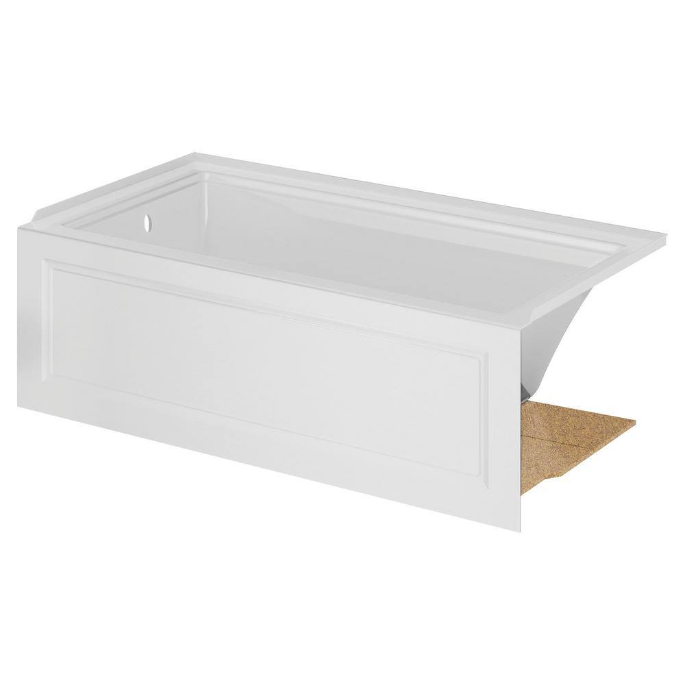 American Standard Town Square S 60 in. x 30 in. Soaking Bathtub with Left Hand Drain in White 2545202.020