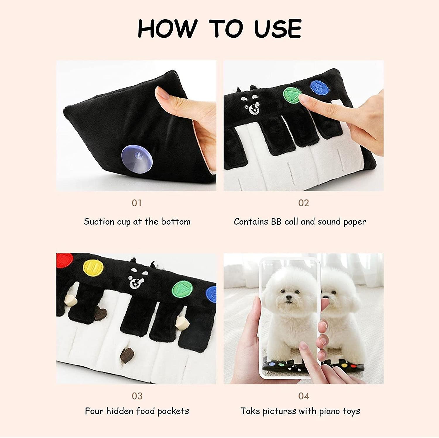 Dog Snuffle Mat Toy，dog Puzzle Toys Piano Mat Interactive Dog Toys For Small Medium Dogs Feeders Toys