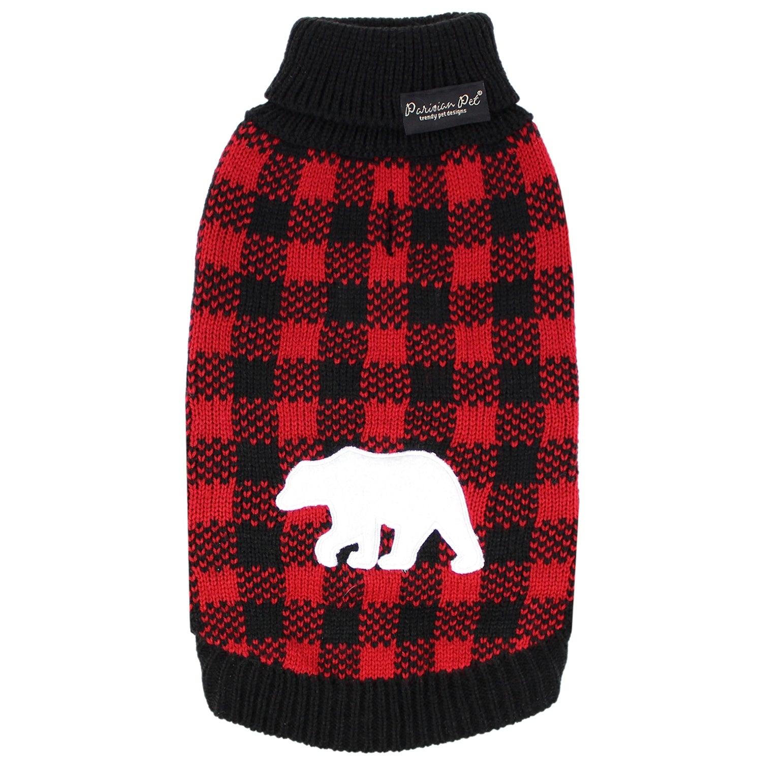 Buffalo Checkered Red Bear Dog Sweater From Incredible Pets