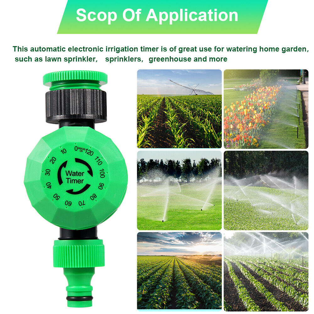 KingFurt 2-120 Minutes Water Timer Outdoor Garden Hose Water Timer Controller Garden Irrigation Controller Automatic Shut-Off Watering Timer