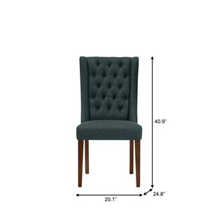 Home Decorators Collection Dorbrook Diamond-Tufted Upholstered Dining Chairs in Charleston Blue (Set of 2) PJC674-PJ224