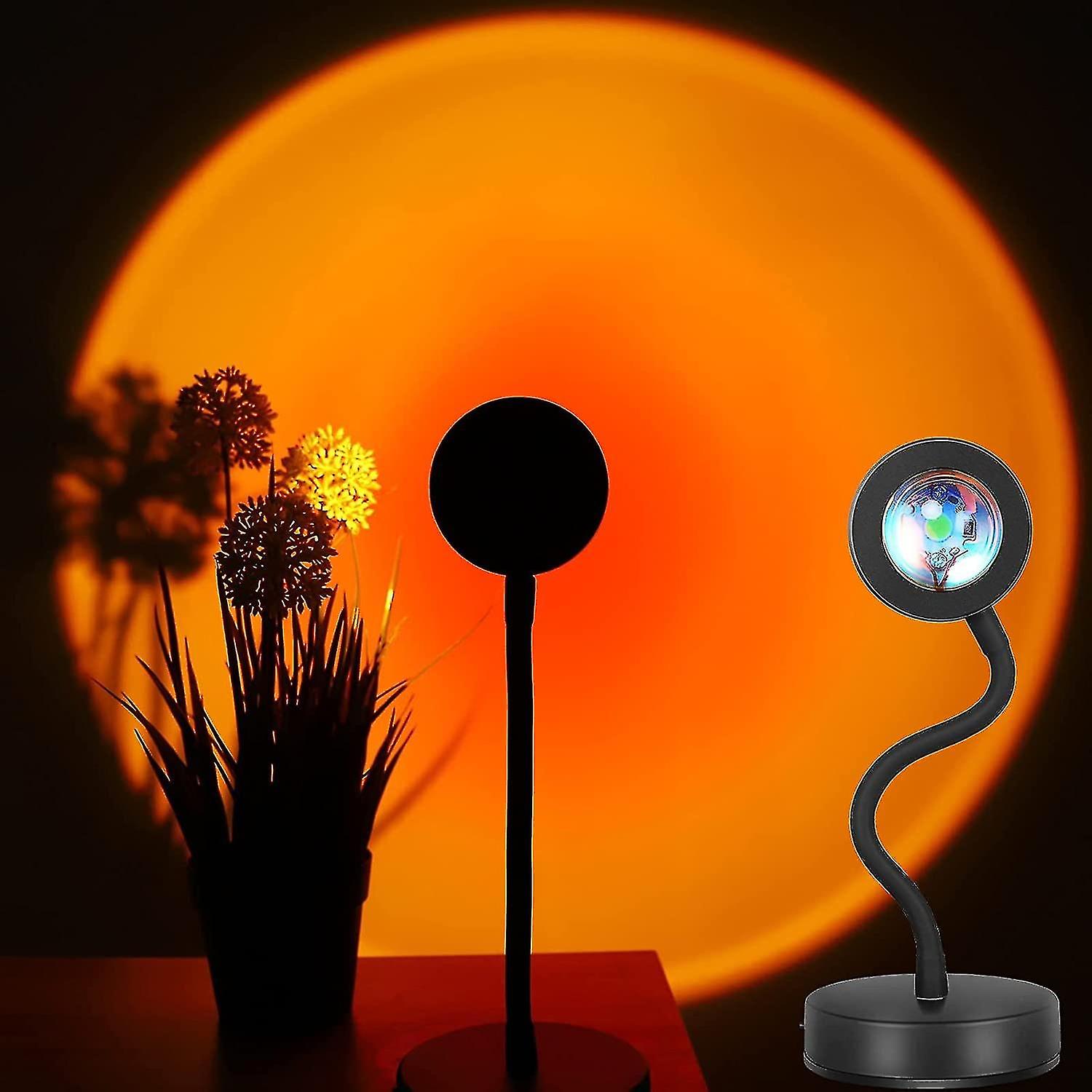 Sunset Lamp Projector Sunset Projection Lamp， 360 Degree Rotation Rainbow Sunset Light Lamp， Night L