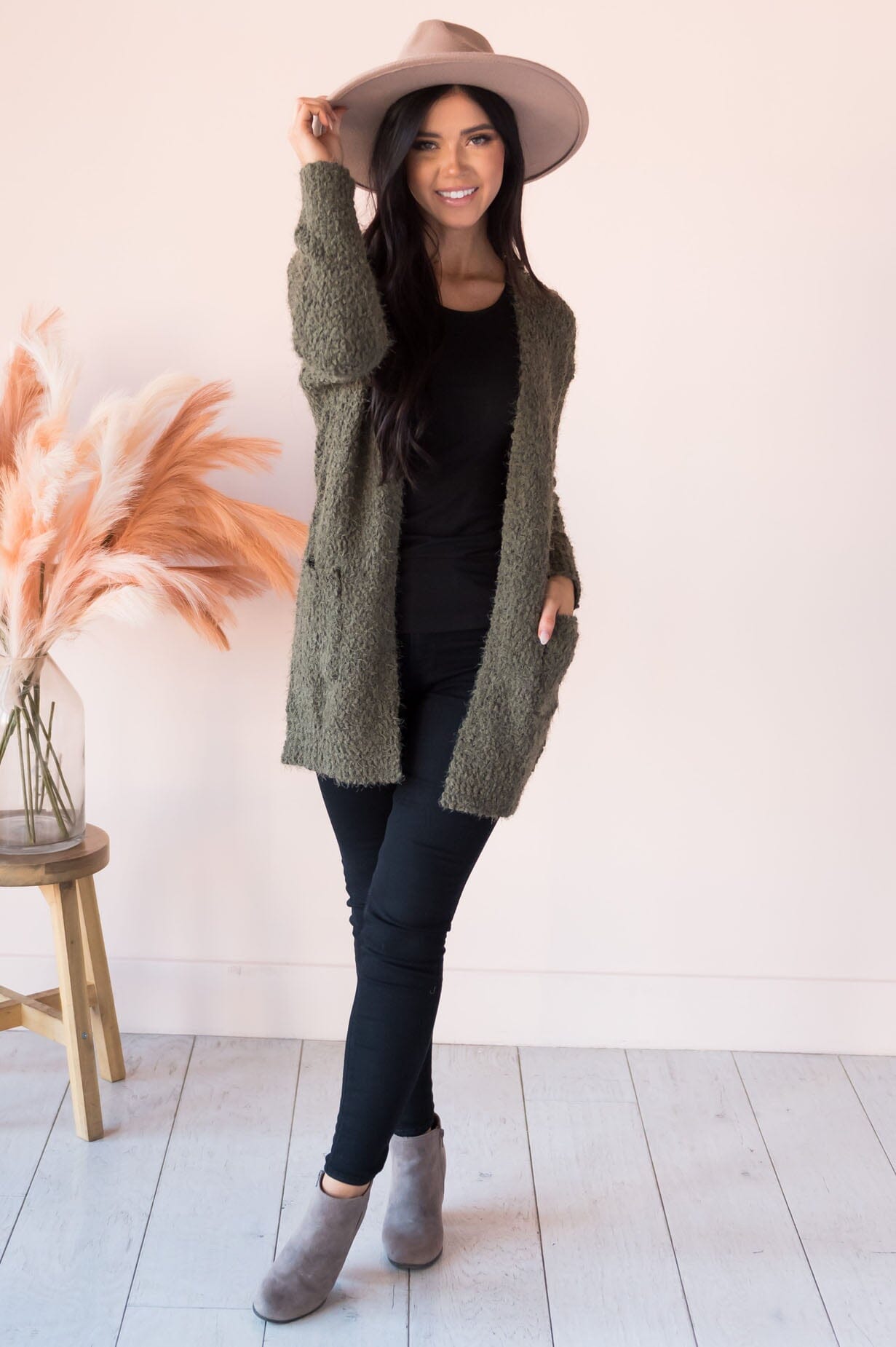 Soft & Cuddly Modest Sweater Cardigan