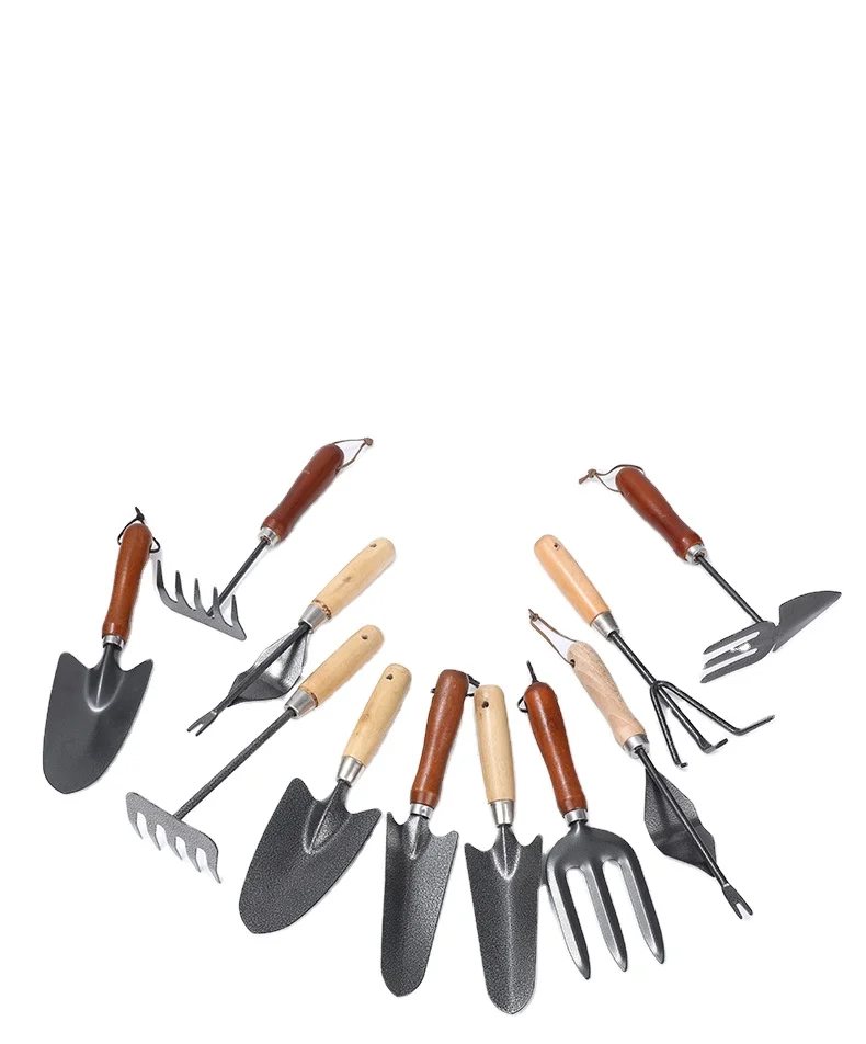 Support Single Selling Sets Selling Wooden Handle Pure Garden Tools Set Mini Small Hand Garden Kids Tools Set