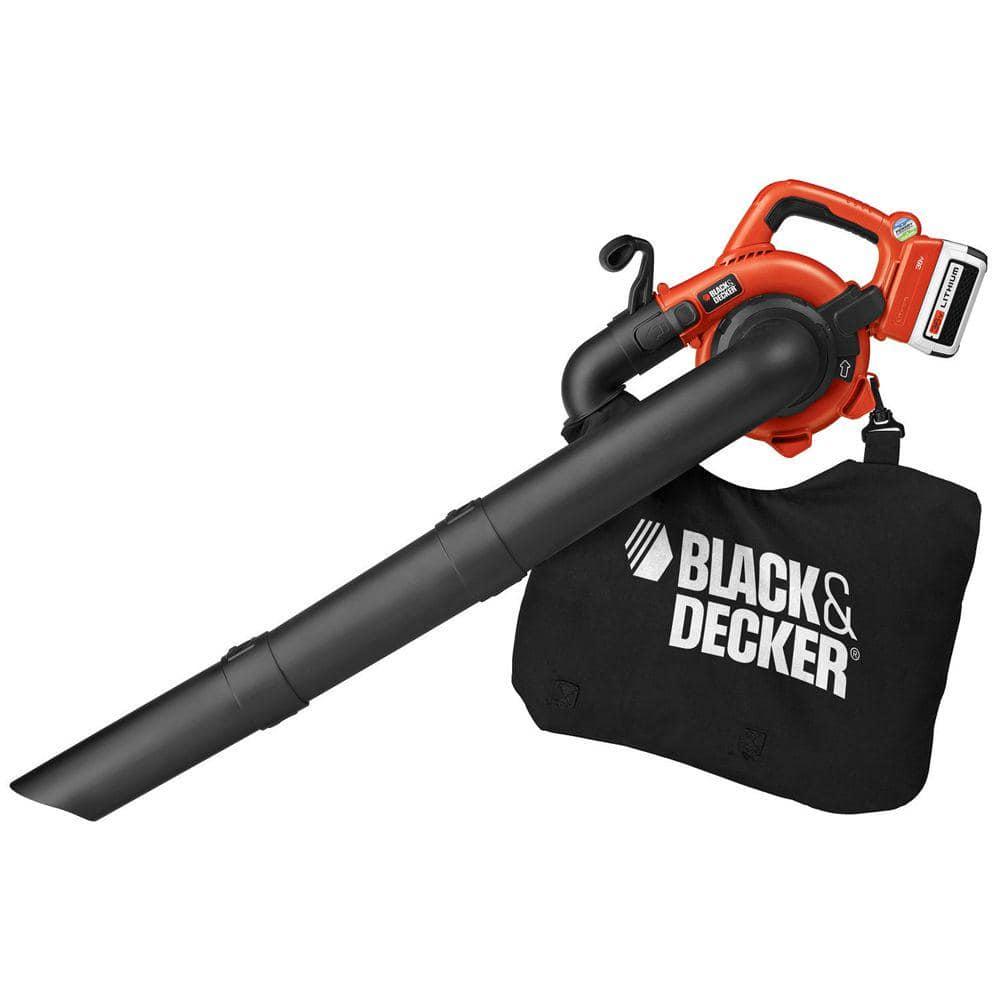 BLACKDECKER 40V MAX 120 MPH 90 CFM Cordless Battery Powered Handheld Leaf Blower and Vacuum Kit with