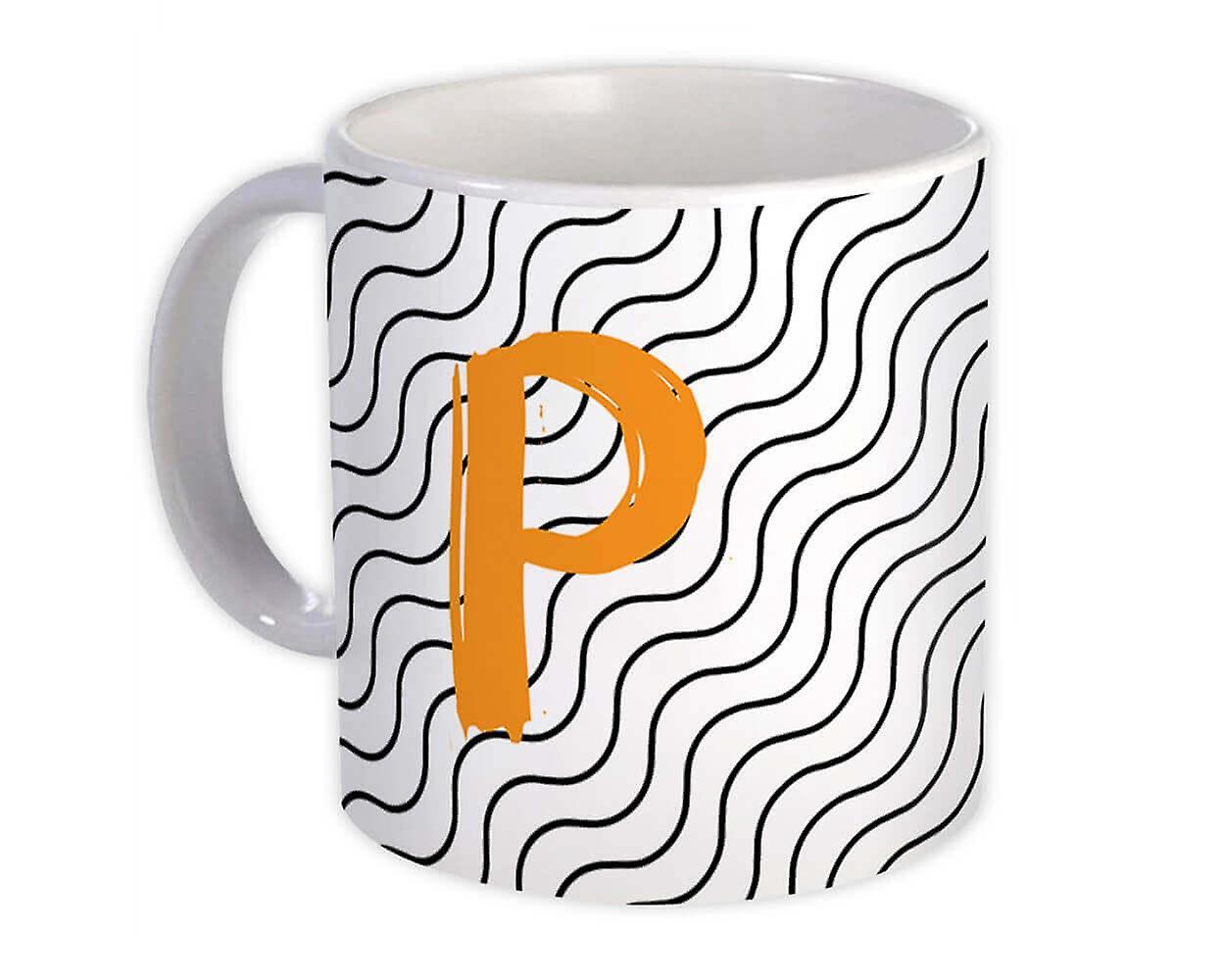 Gift Mug: Monogram Letter P Alphabet