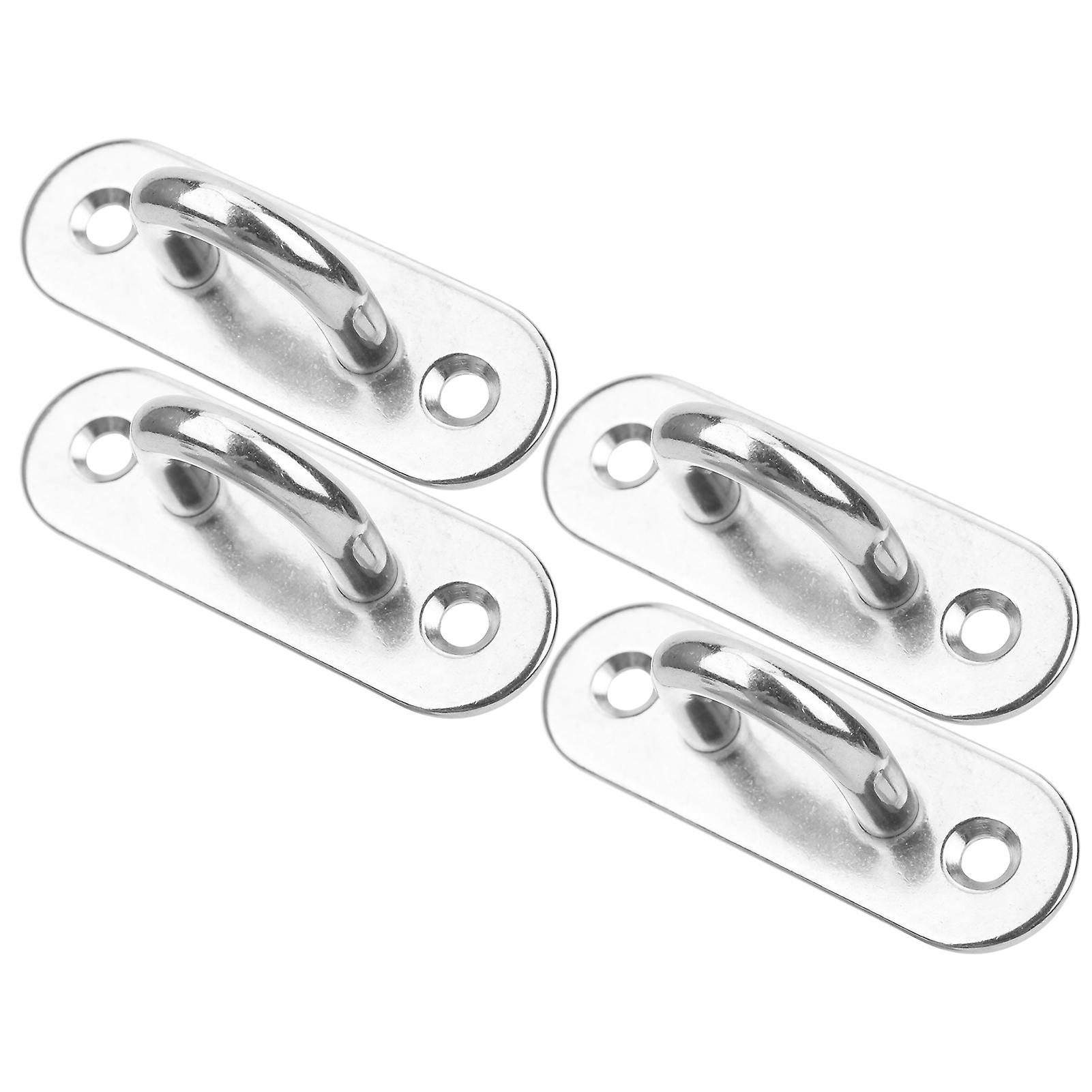 M8 2 Holes Fixed Eye Plate Stainless Steel Hook Loop Ushaped Screws Wall Mount Hanger