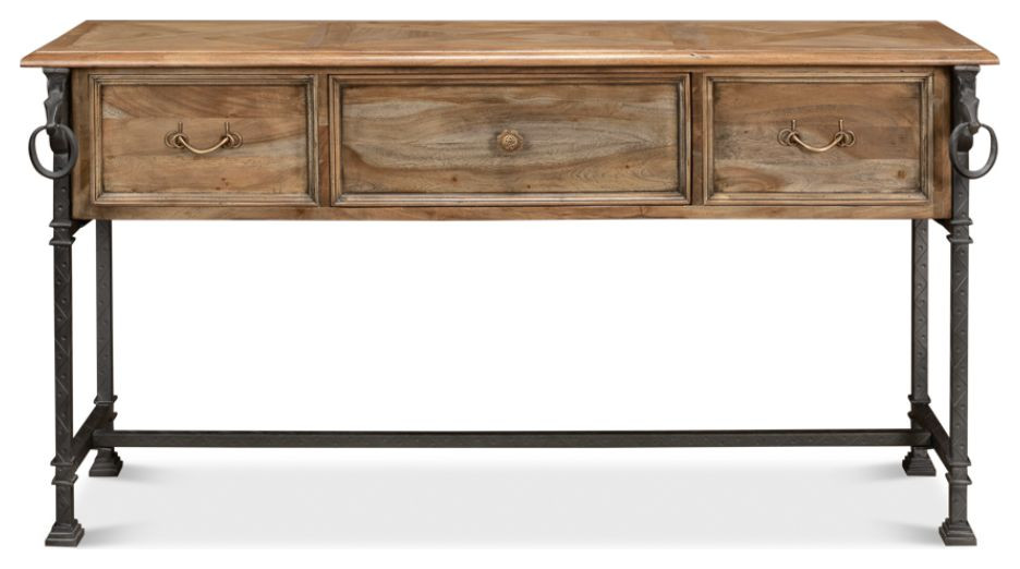 Game Of Thornes Console Table With Drawers Antique Finish   Traditional   Console Tables   by Sideboards and Things  Houzz