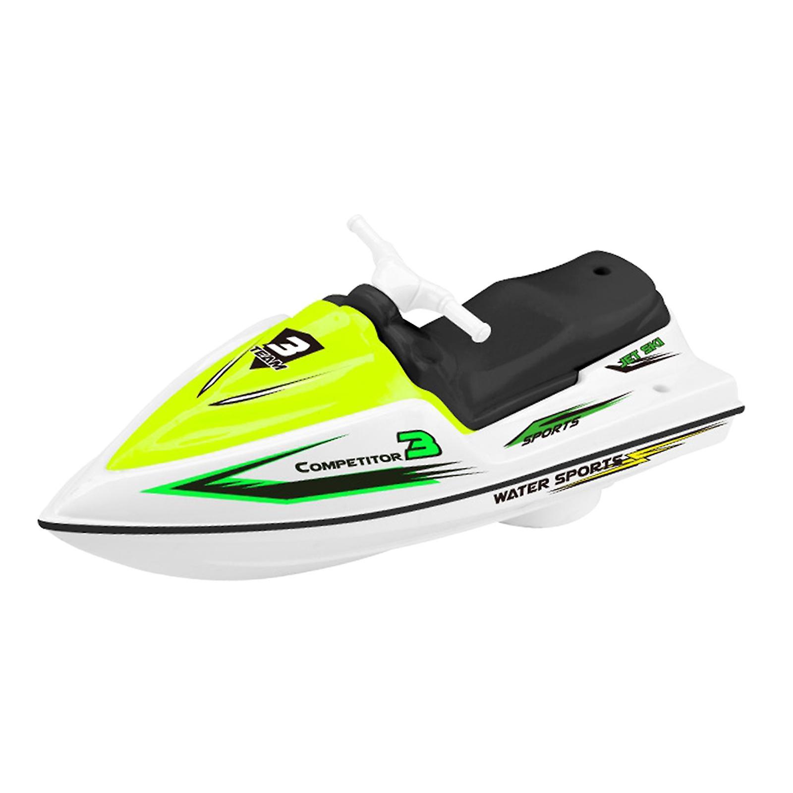 Electric Speed Boat Toy Boat Tub Toy Boat Bathtub Toy For Children Baby Kids Yellow And Green