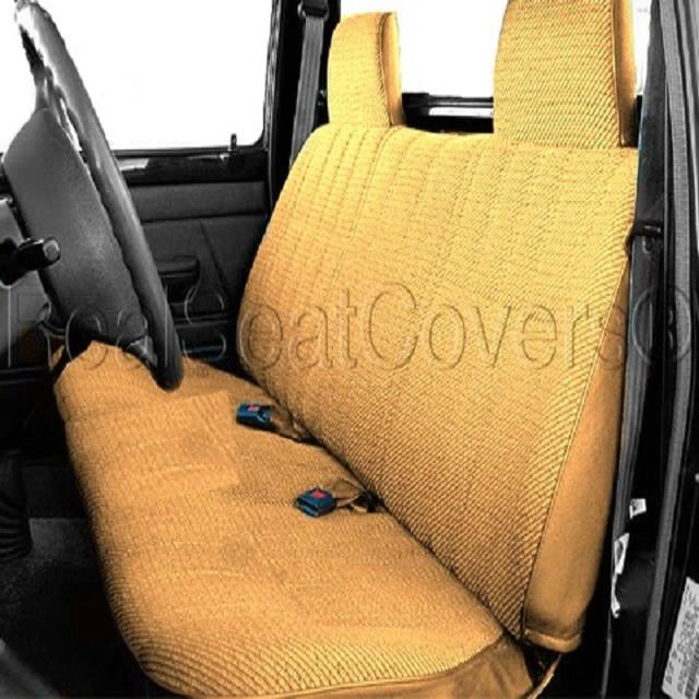 Seat Cover for Mazda B-Series Pickup 1991 - 1997 Front Solid Bench Molded Headrest RealSeatCovers A23 Beige， Tan