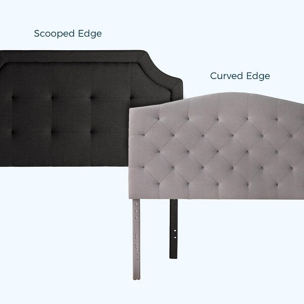 Brookside Liza Upholstered Curved and Scoop-Edge Headboards - - 15616702