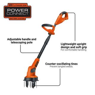 BLACK+DECKER 20V MAX 7 in. Lithium-Ion Cordless Garden CultivatorTiller with 1.5Ah Battery and Charger Included LGC120