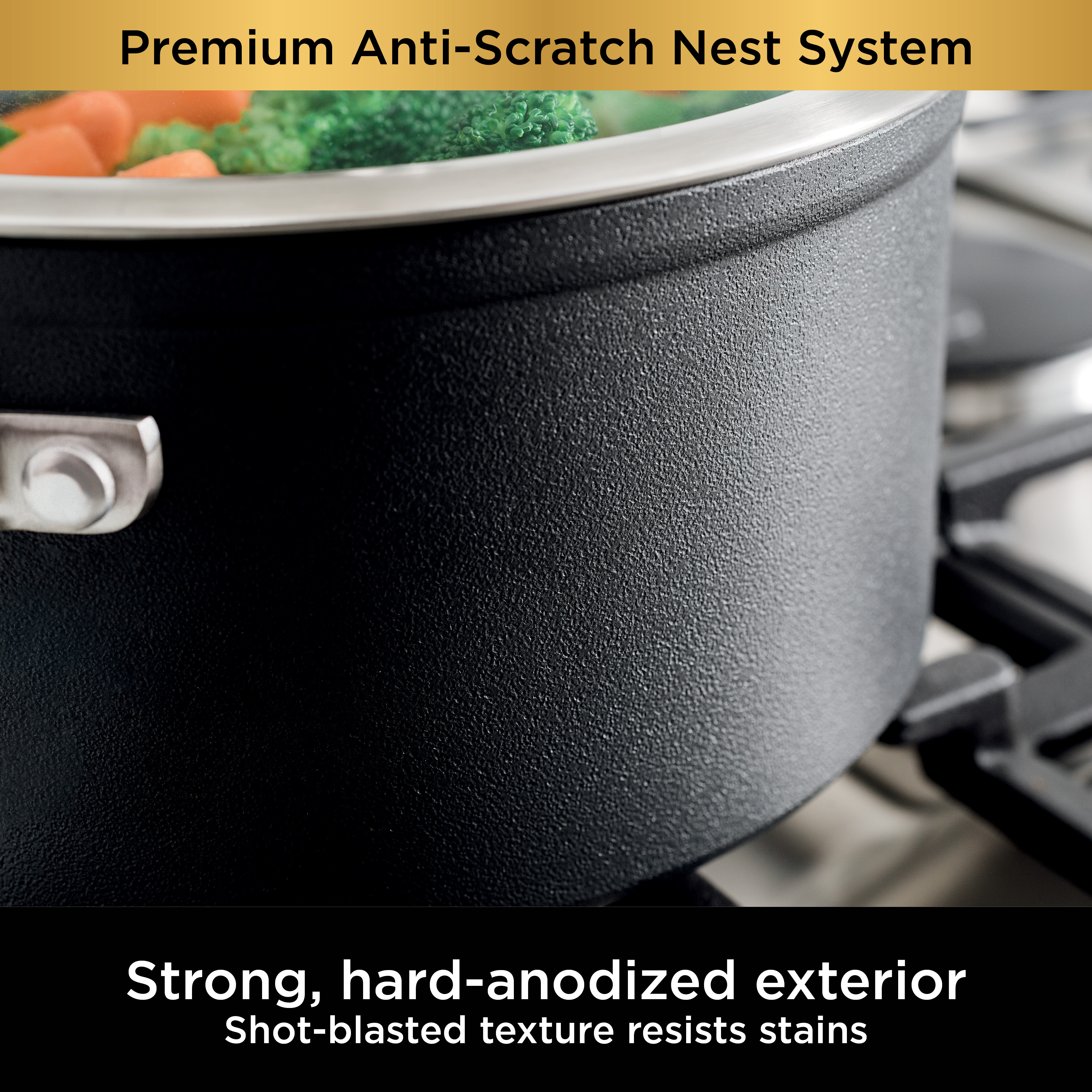 Ninja Foodi NeverStick Premium Nest System 8-Quart Stock Pot C50480