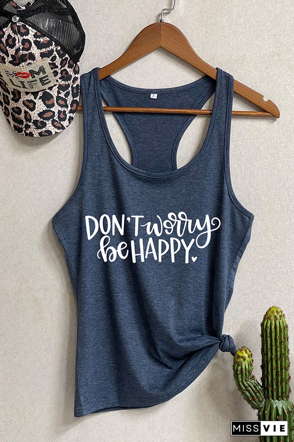 Don't Worry Be Happy Sleeveless Tank Top Wholesale