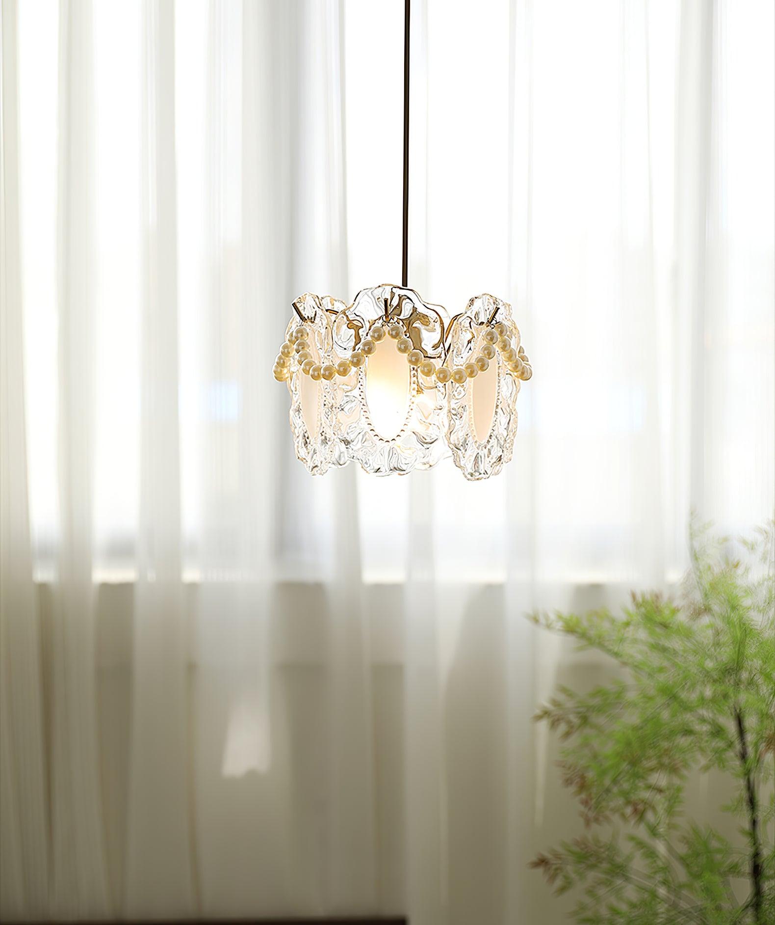 Floral Glass Pendant Lamp