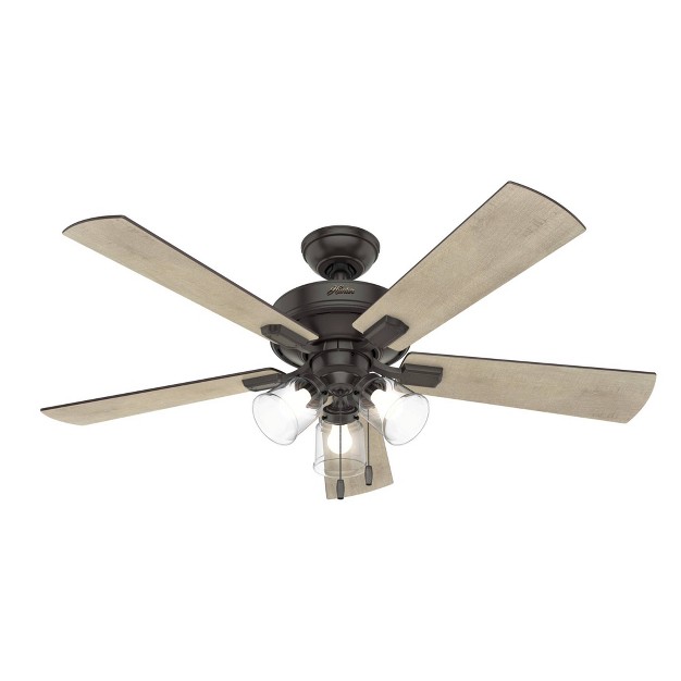 Crestfield Ceiling Fan includes Led Light Bulb Hunter Fan