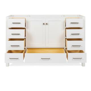 ARIEL Cambridge 54 in. W Vanity Cabinet Only in White A055S-BC-WHT