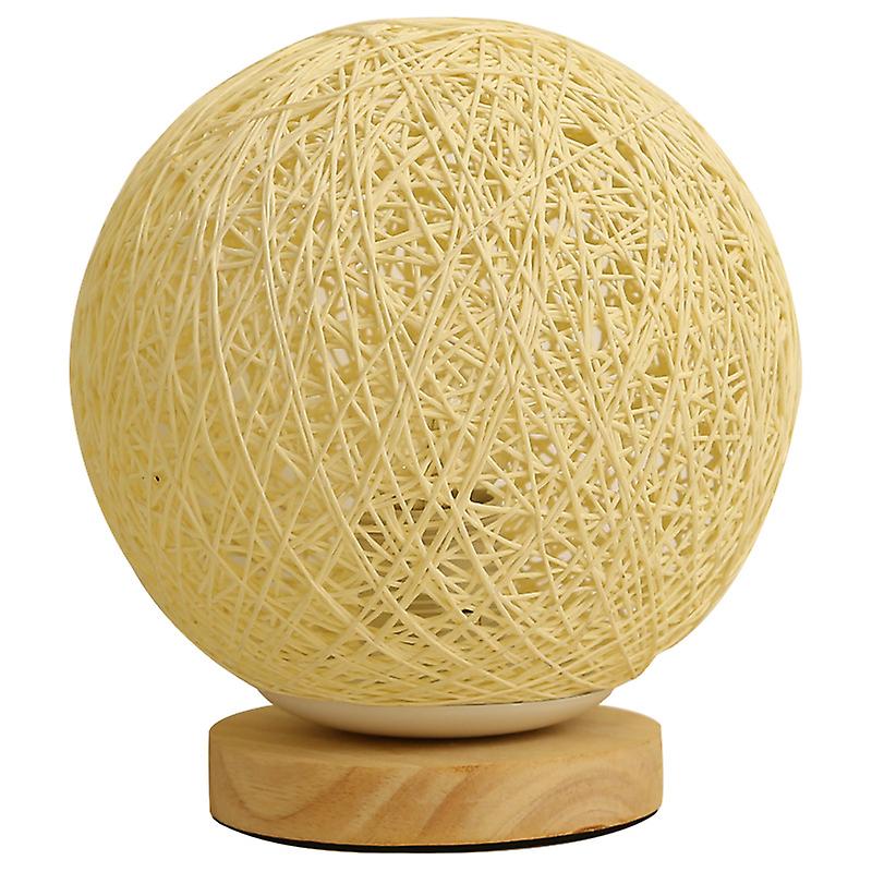 Nordic Solid Wood Sepak Takraw Lamp Led Decorative Night Light