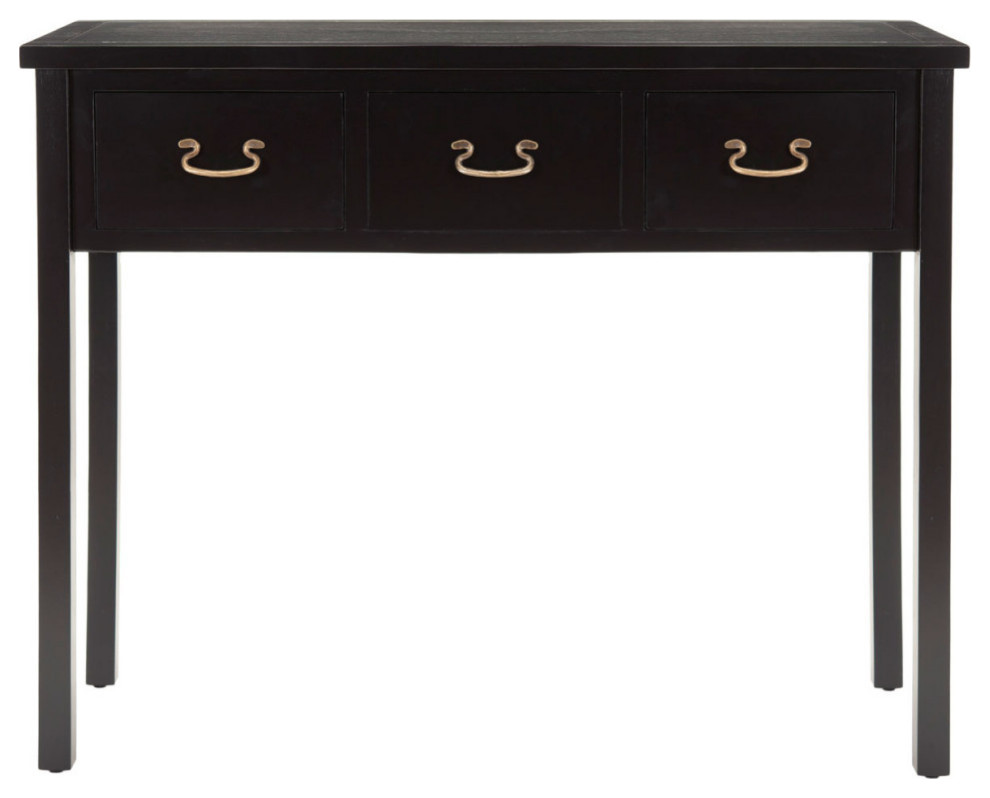 Lou Console With Storage Drawers  Black   Transitional   Console Tables   by Rustic Home Furniture Deco  Houzz