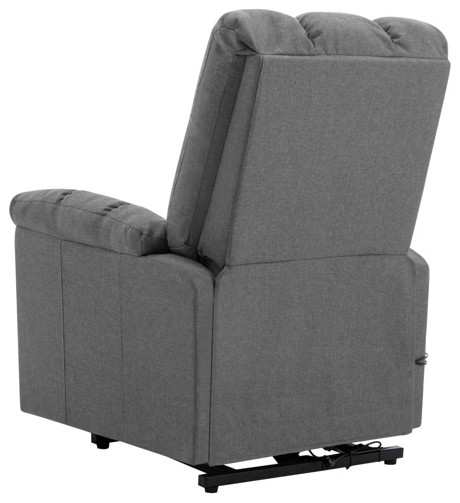 vidaXL Power Lift Recliner Electric Lift Chair for Home Theater Black Fabric   Massage Chairs   by vidaXL LLC  Houzz