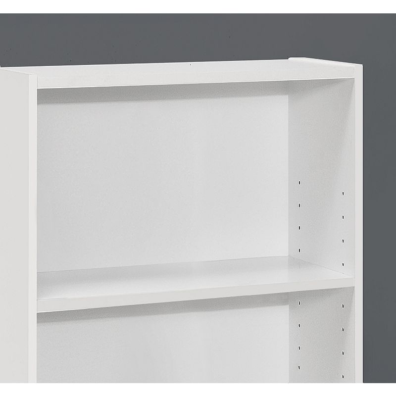 White Contemporary  Shelves Rectangular Bookcase