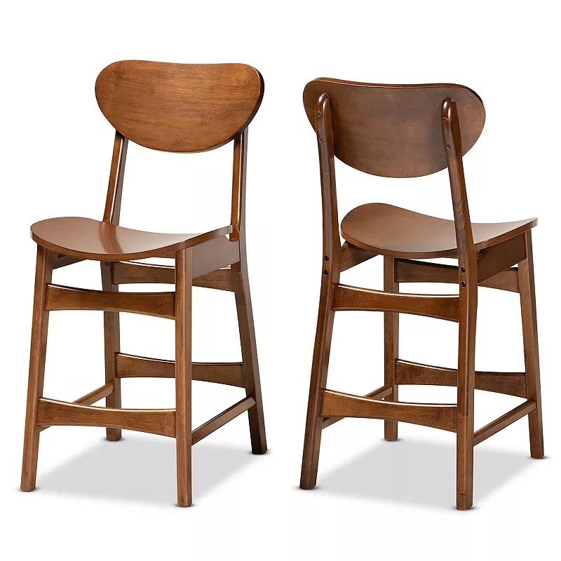 Baxton Studio Katya Counter Stool 2-piece Set