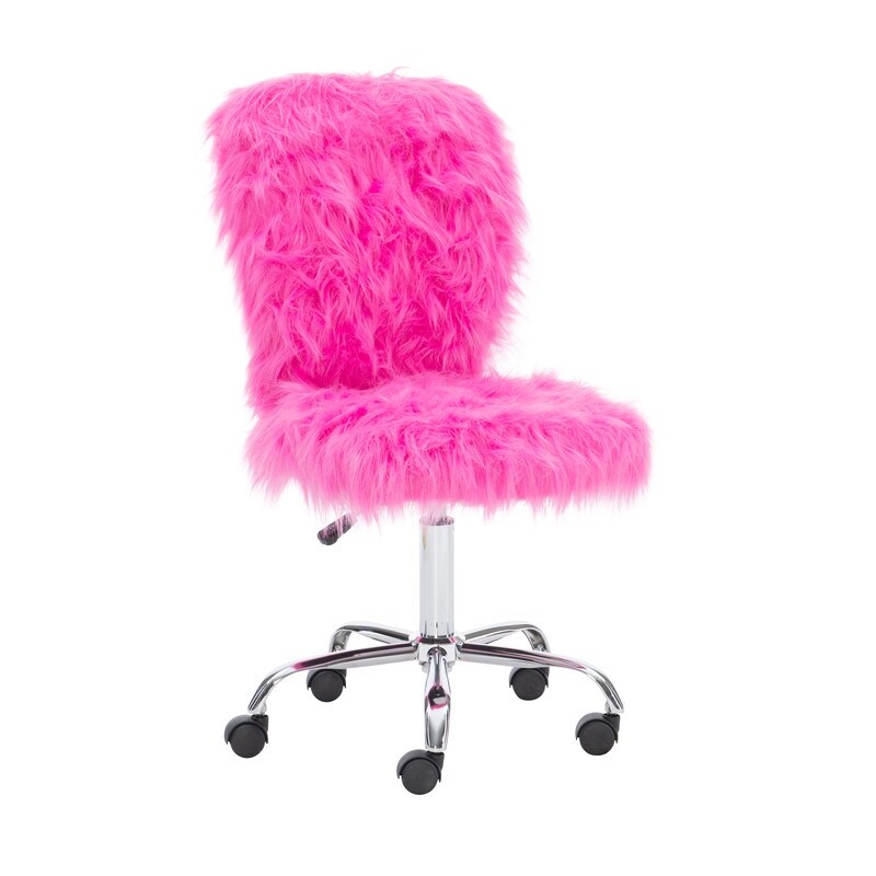 Clara Faux Fur Armless Office Chair