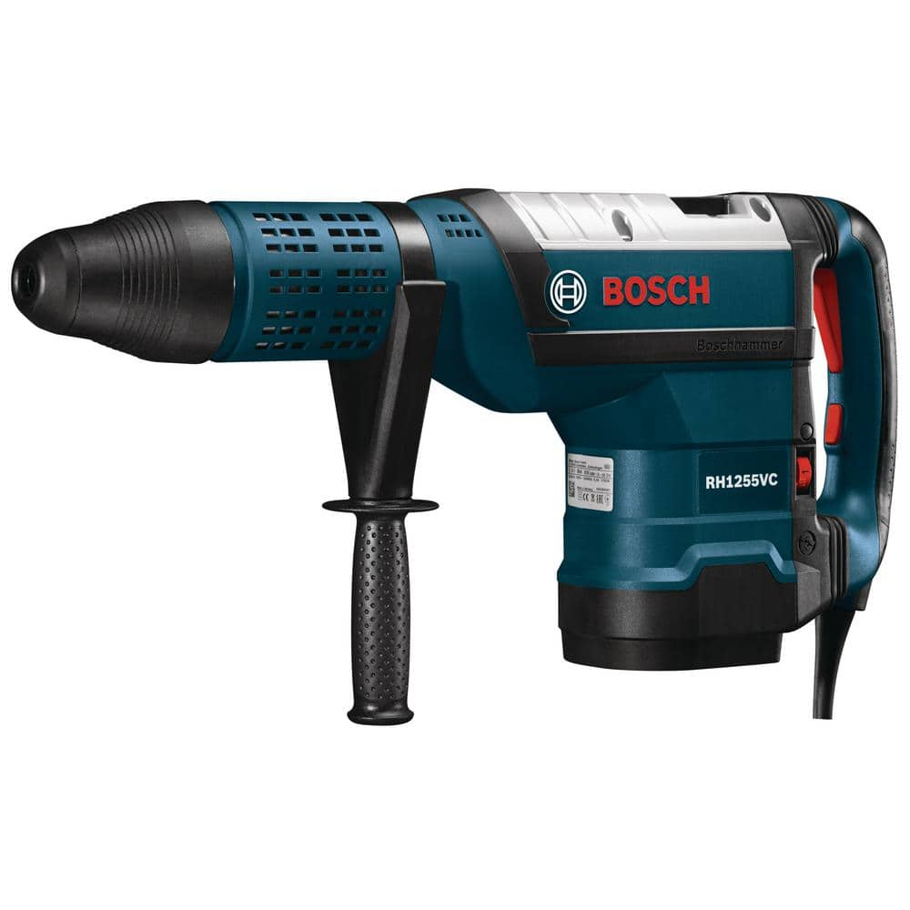 Bosch 15 Amp 2 in. Corded Variable Speed SDS-Max Concrete/Masonry Rotary Hammer Drill with Carrying Case RH1255VC