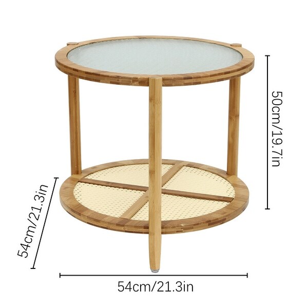 Stylish Round Coffee Table with Storage