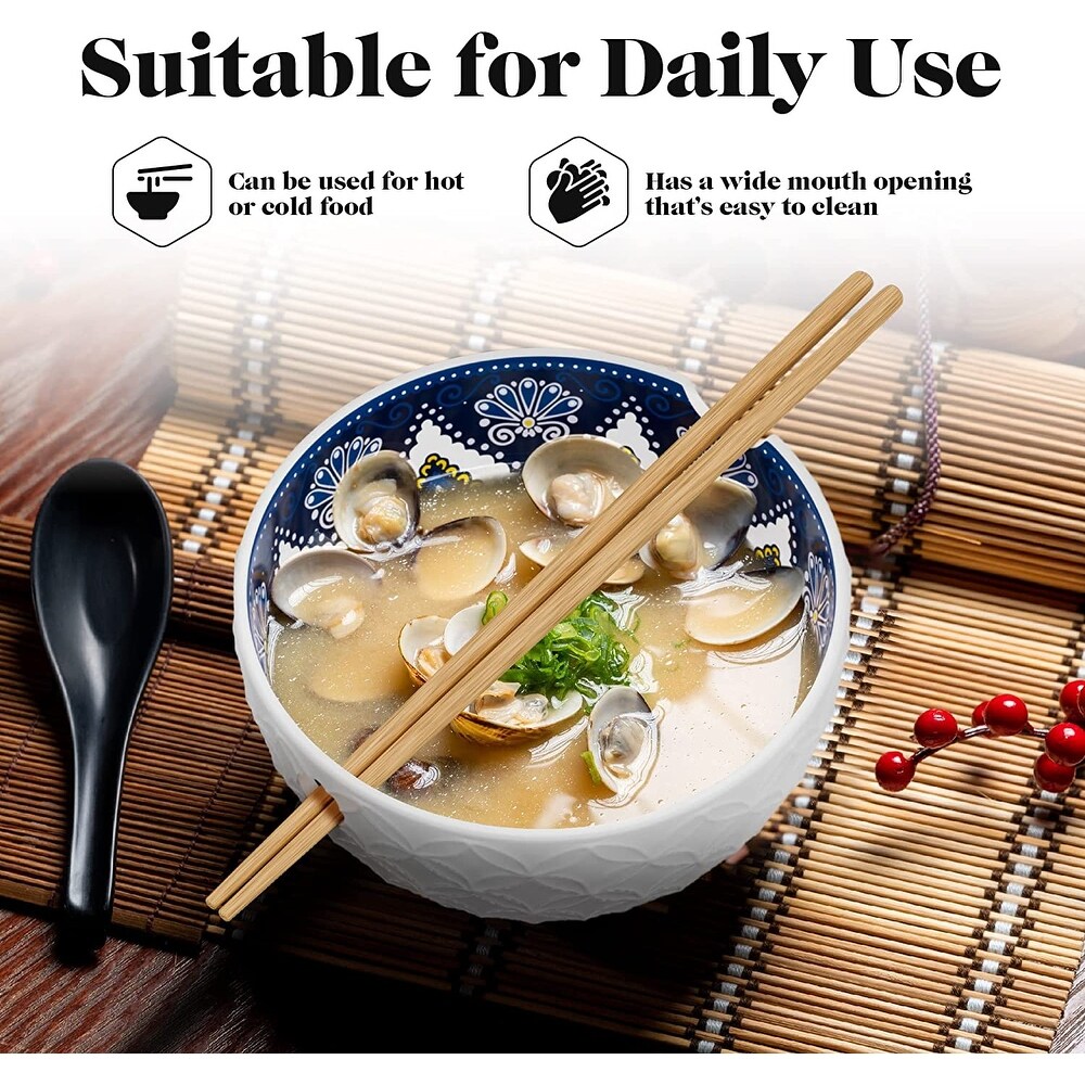 American Atelier Ramen Bowl with Chopsticks Set of 2