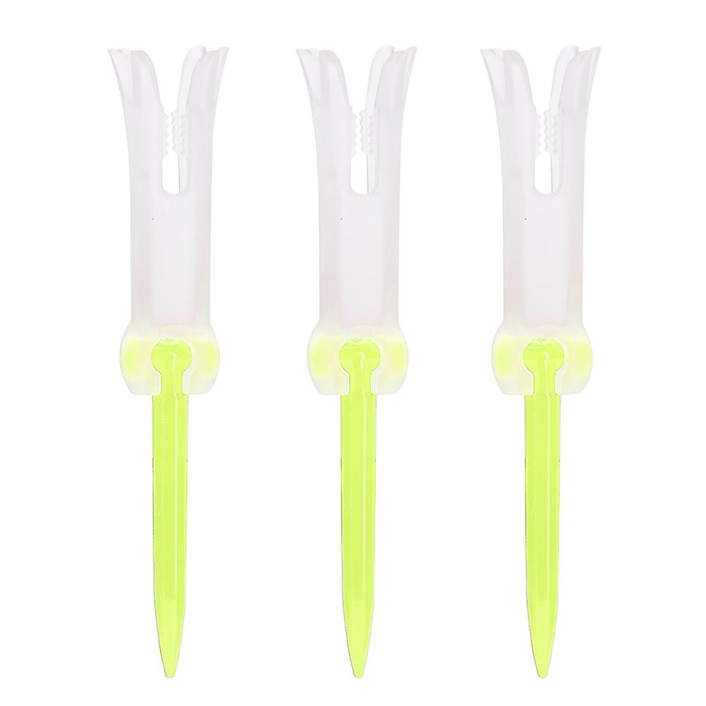 3pcs 85mm Durable Pc Golf Ball Tees Foldable Nails Golfer Training Accessory Yellow